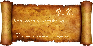 Vaskovits Kerubina névjegykártya
